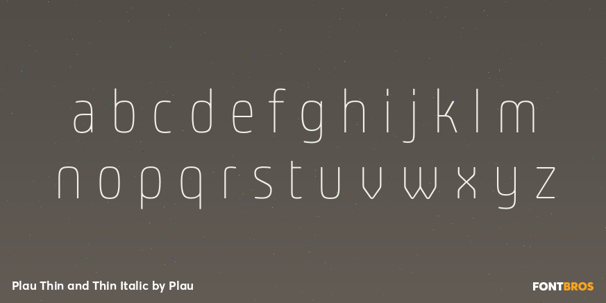 Plau Thin and Thin Italic Font Poster #1