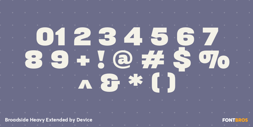 Broadside Heavy Extended Font Poster #1