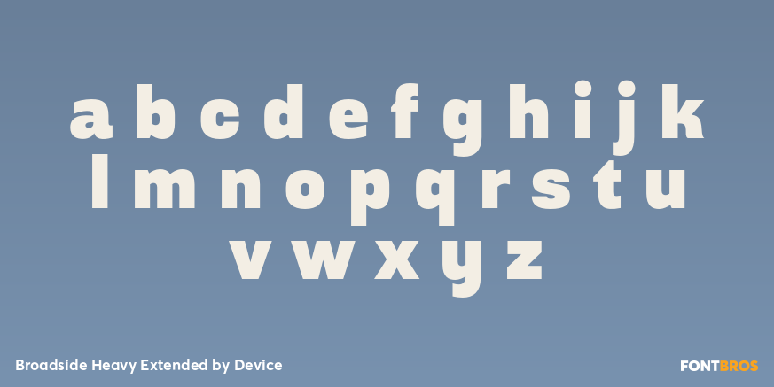 Broadside Heavy Extended Font Poster #1