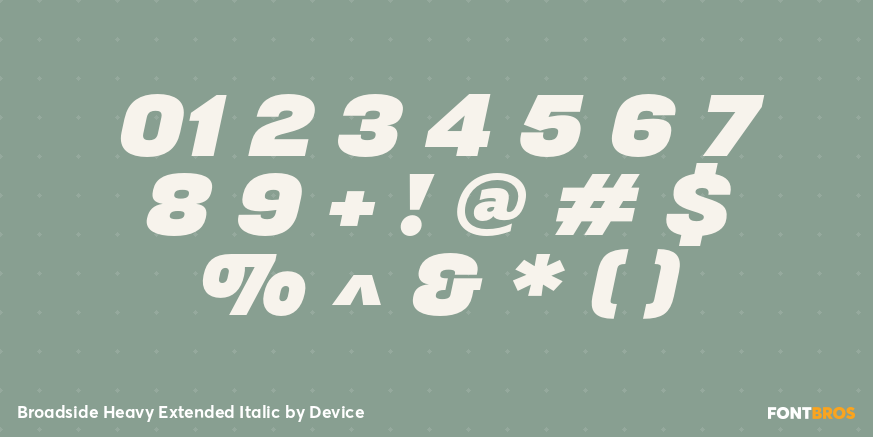 Broadside Heavy Extended Italic Font Poster #4
