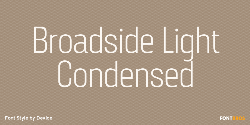 Broadside Light Condensed Font Poster #1