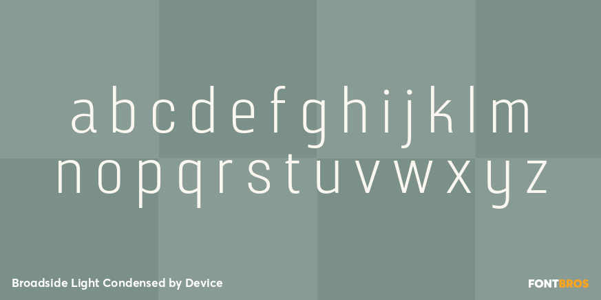 Broadside Light Condensed Font Poster #1