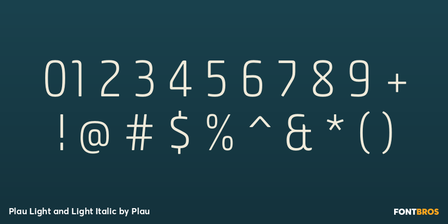 Plau Light and Light Italic Font Poster #1