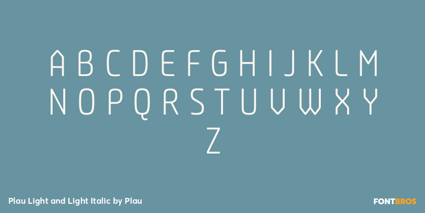 Plau Light and Light Italic Font Poster #2