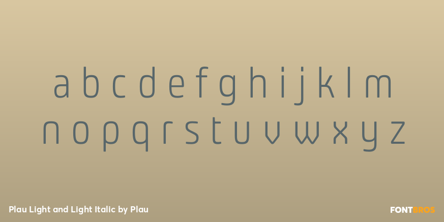 Plau Light and Light Italic Font Poster #3