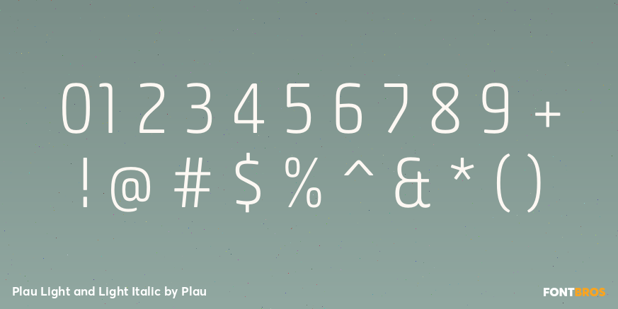 Plau Light and Light Italic Font Poster #4