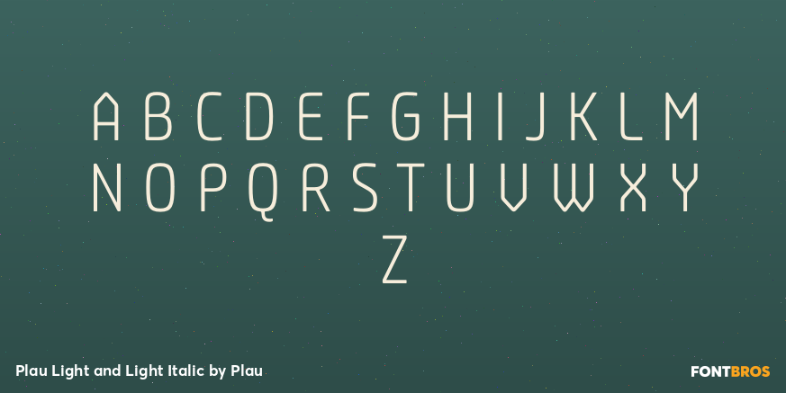 Plau Light and Light Italic Font Poster #1