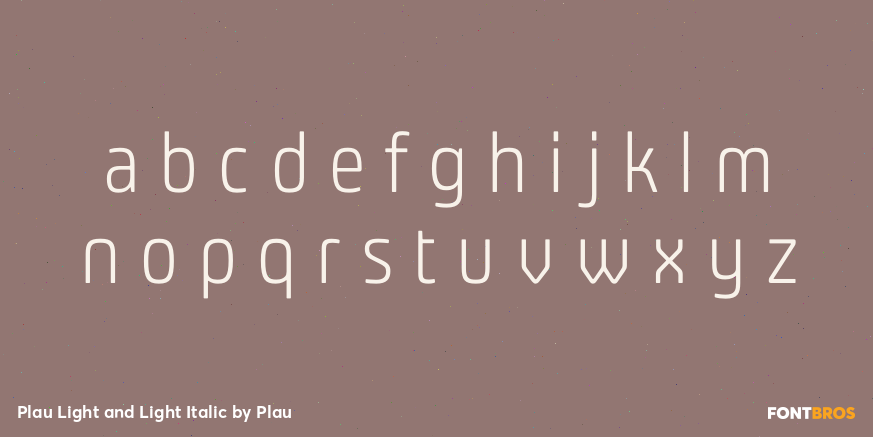 Plau Light and Light Italic Font Poster #1