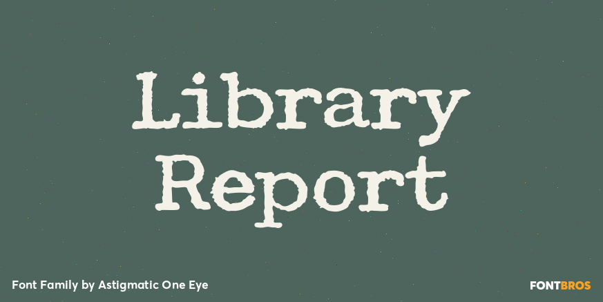 Library Report Font Poster