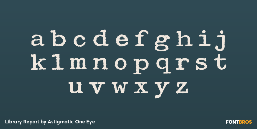 Library Report Font Poster #3