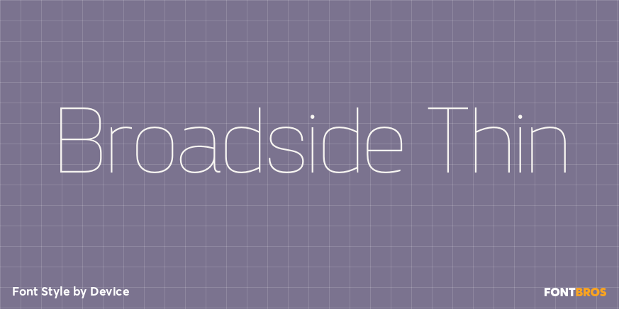Broadside Thin Font Poster #1