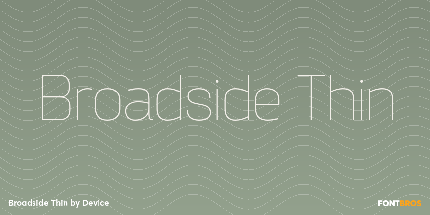 Broadside Thin Font Poster #1