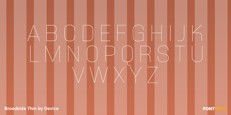 Broadside Thin Font Poster #1