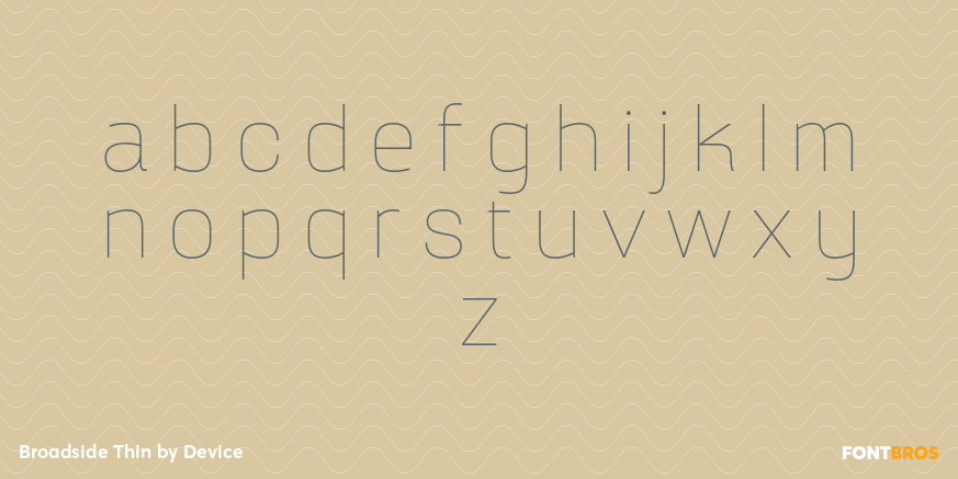 Broadside Thin Font Poster #1