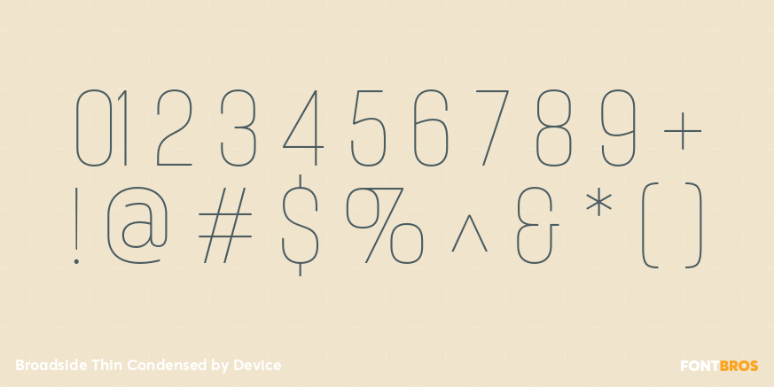 Broadside Thin Condensed Font Poster #1
