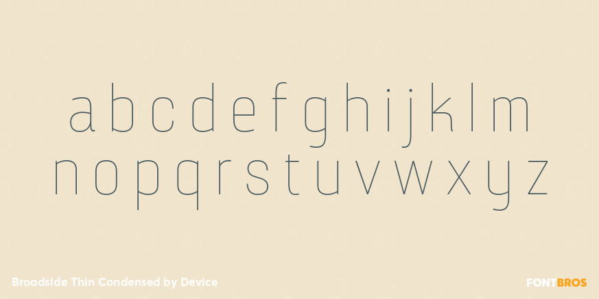 Broadside Thin Condensed Font Poster #3