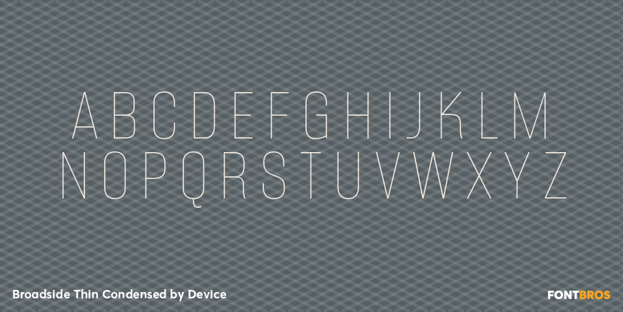 Broadside Thin Condensed Font Poster #1