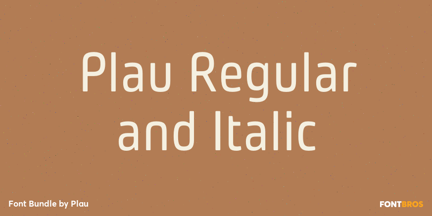 Plau Regular and Italic Font Poster #1