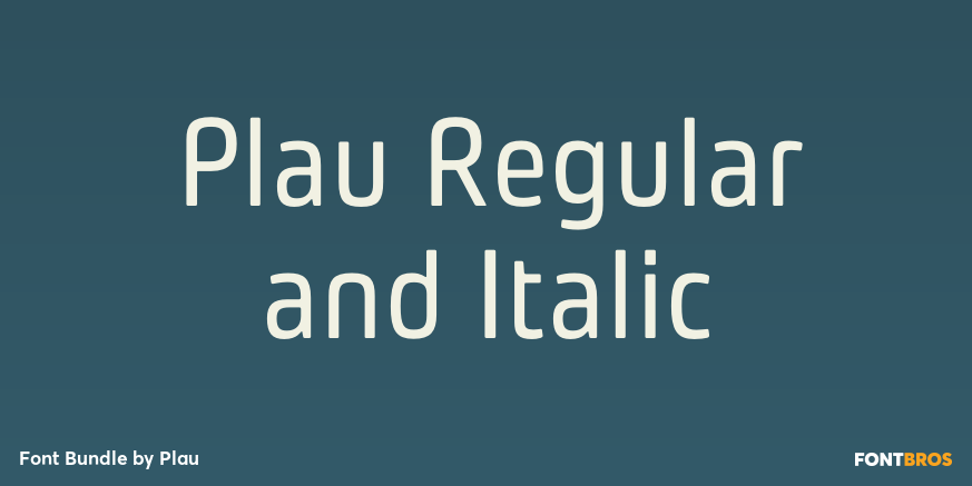 Plau Regular and Italic Poster