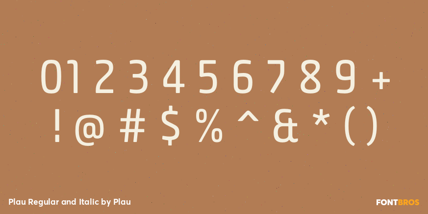 Plau Regular and Italic Font Poster #1