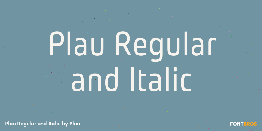 Plau Regular and Italic Poster