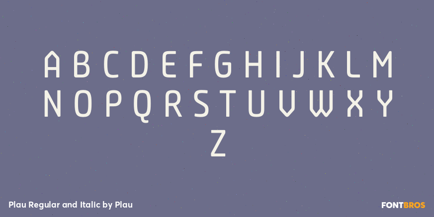 Plau Regular and Italic Font Poster #1