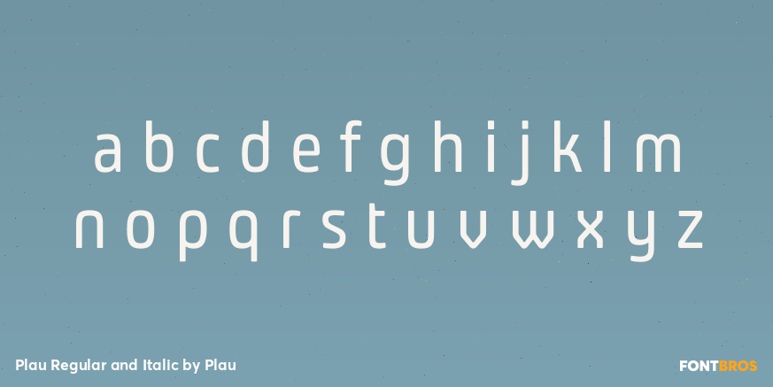Plau Regular and Italic Font Poster #1