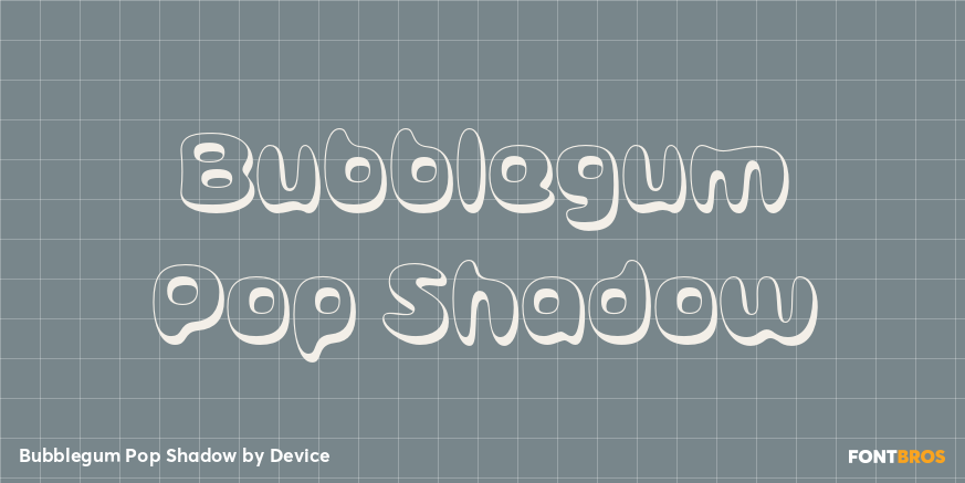 Bubblegum Pop Shadow Font Poster #1