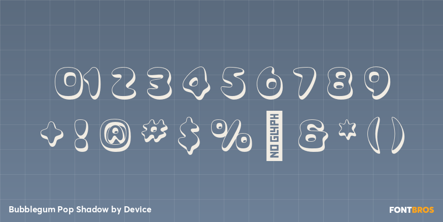 Bubblegum Pop Shadow Font Poster #4