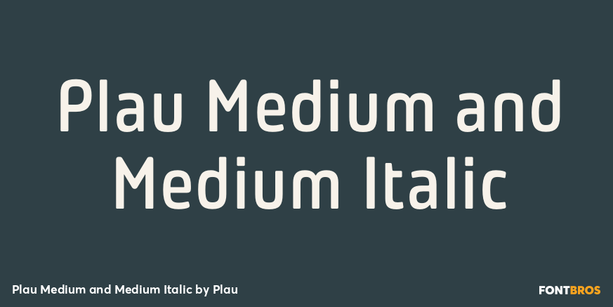 Plau Medium and Medium Italic Poster