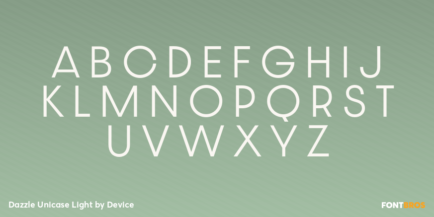 Dazzle Unicase Light Font Poster #2