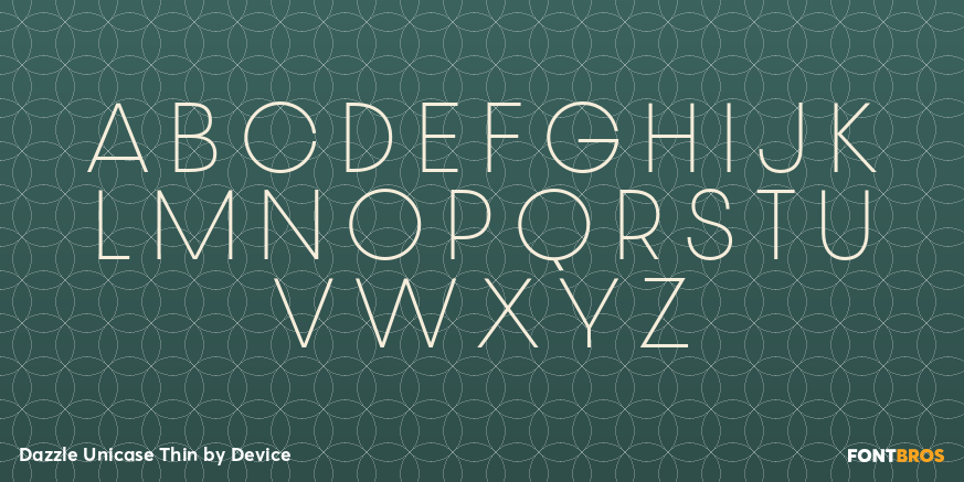 Dazzle Unicase Thin Font Poster #2
