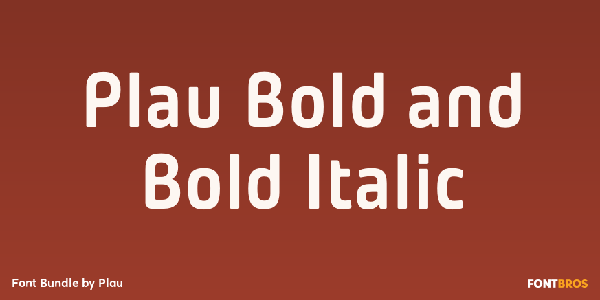 Plau Bold and Bold Italic Font Poster #1