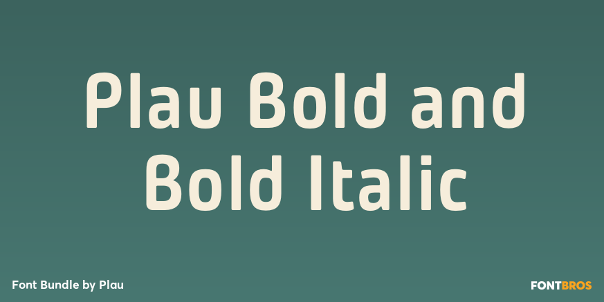 Plau Bold and Bold Italic Poster
