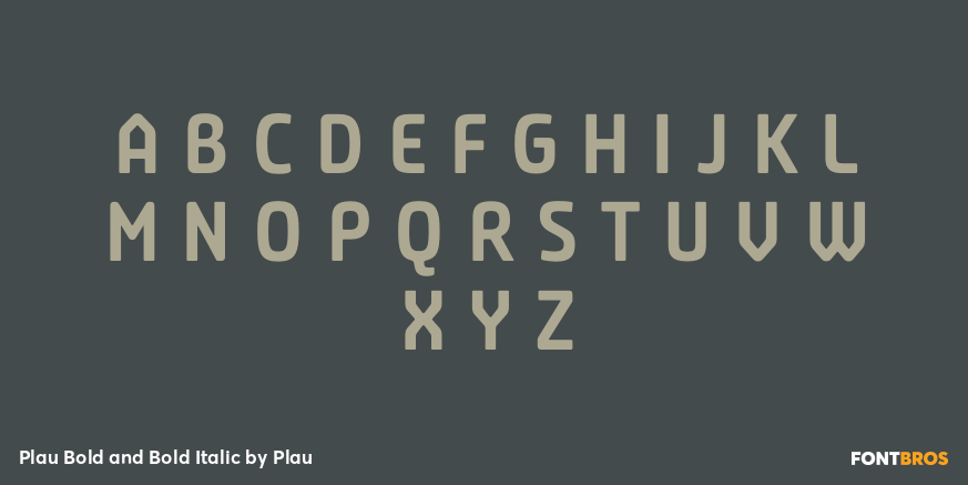 Plau Bold and Bold Italic Font Poster #1