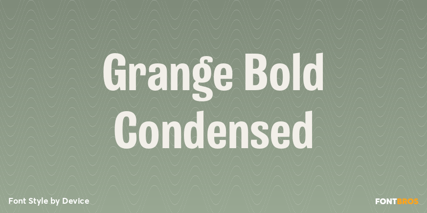 Grange Bold Condensed Font Poster #1