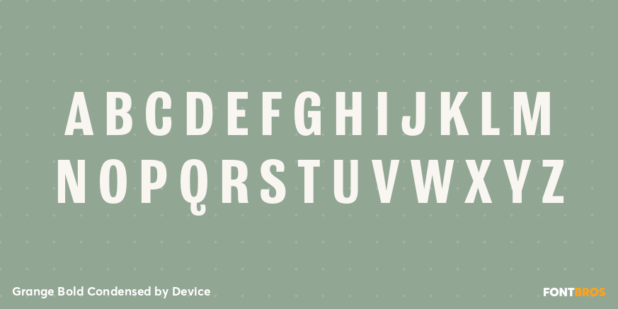Grange Bold Condensed Font Poster #1