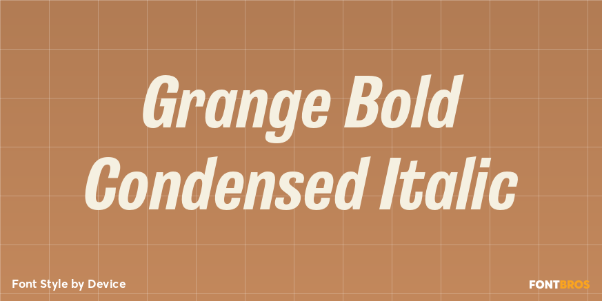 Grange Bold Condensed Italic Font Poster #1