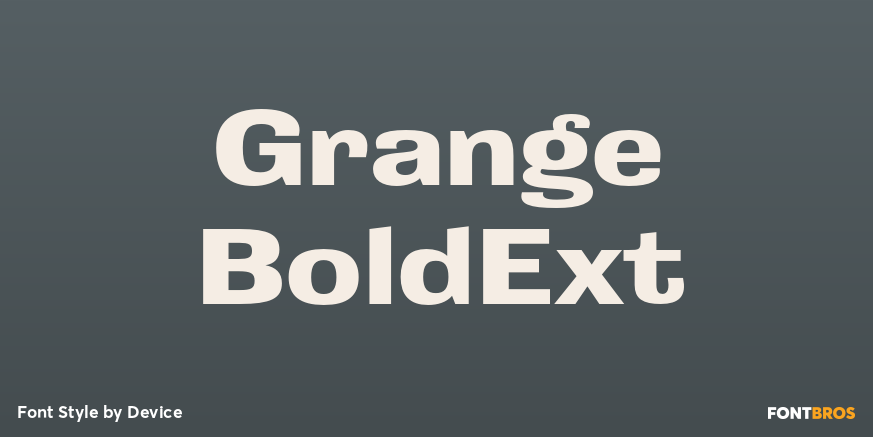 Grange BoldExt Font Poster #1