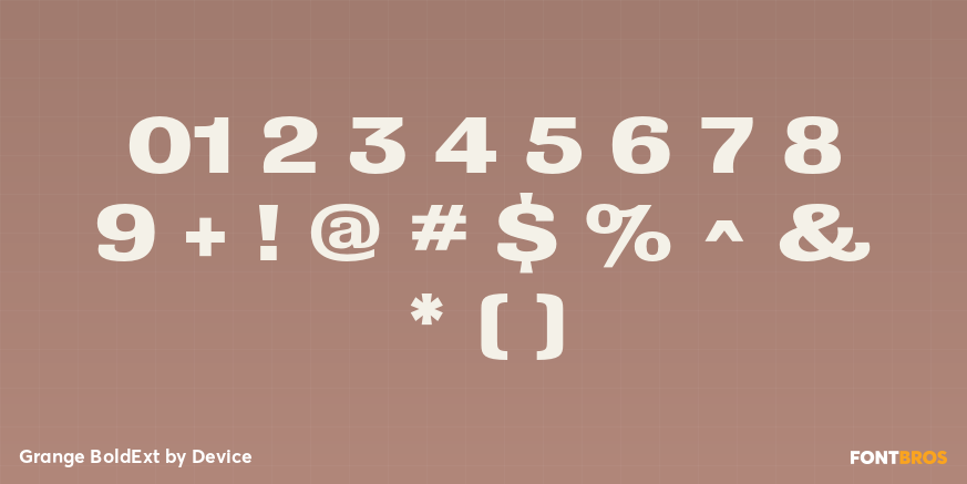 Grange BoldExt Font Poster #1