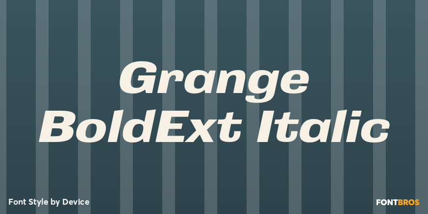 Grange BoldExt Italic Font Poster #1