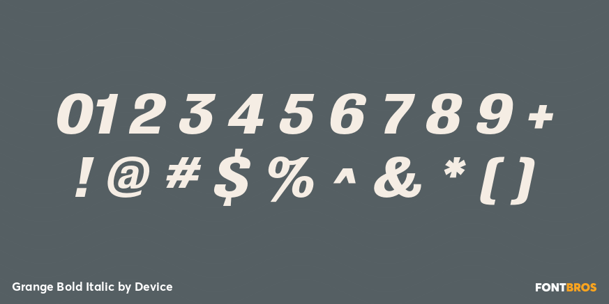 Grange Bold Italic Font Poster #1