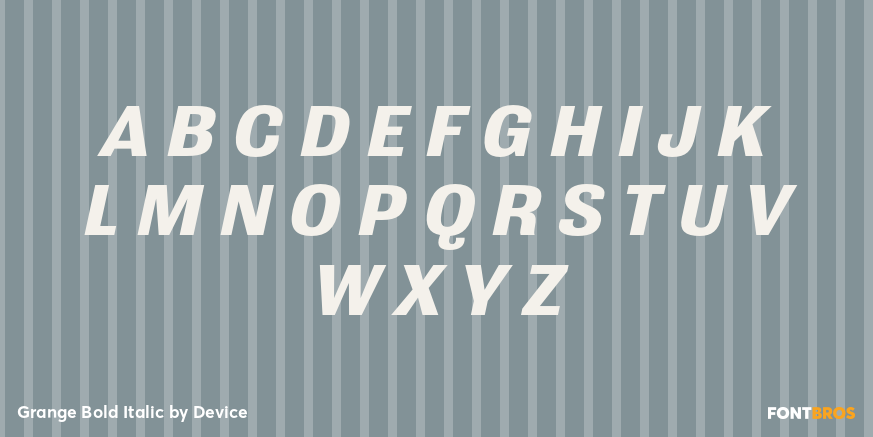 Grange Bold Italic Font Poster #1