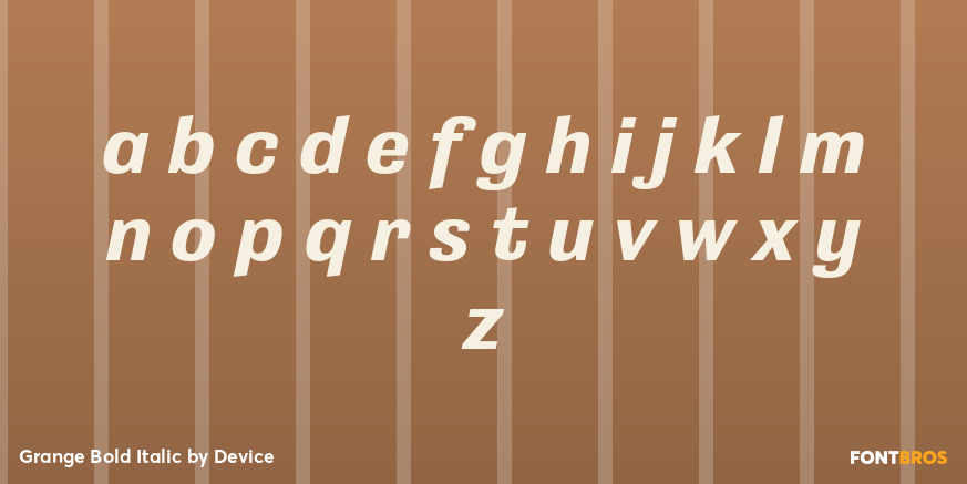 Grange Bold Italic Font Poster #1