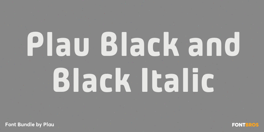 Plau Black and Black Italic Font Poster #1