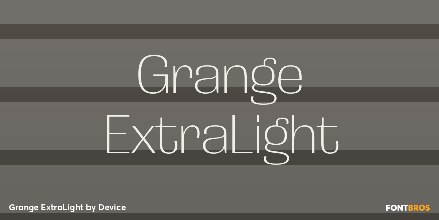 Grange ExtraLight Font Poster #1