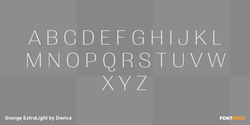 Grange ExtraLight Font Poster #2