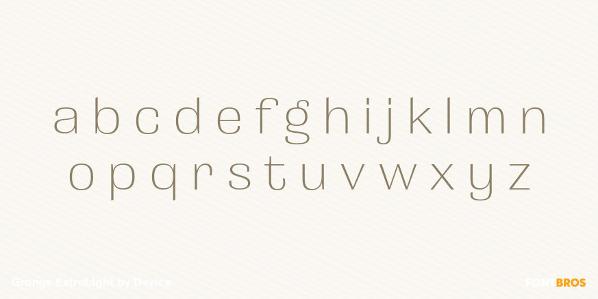Grange ExtraLight Font Poster #3