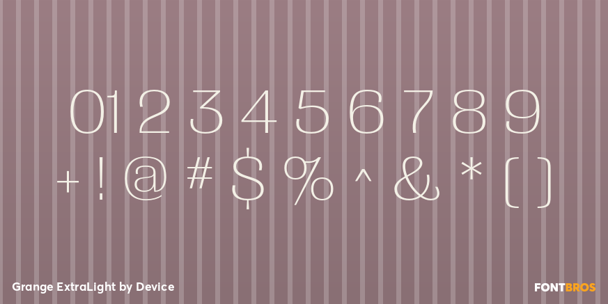 Grange ExtraLight Font Poster #4