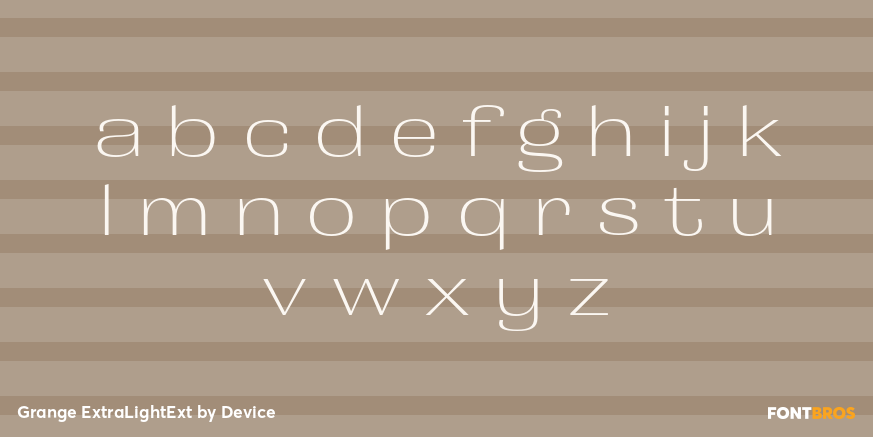 Grange ExtraLightExt Font Poster #3